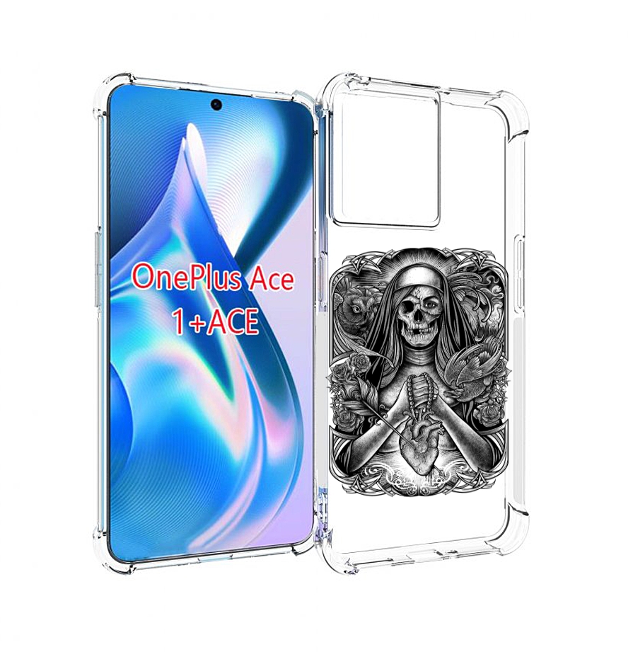 

Чехол MyPads скелет с сердцем для OnePlus Ace, Прозрачный, Tocco