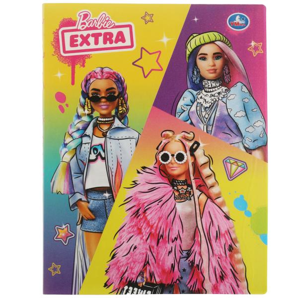 

Папка БАРБИ с 20 вкладышами, barbie extra Умка в кор.424шт