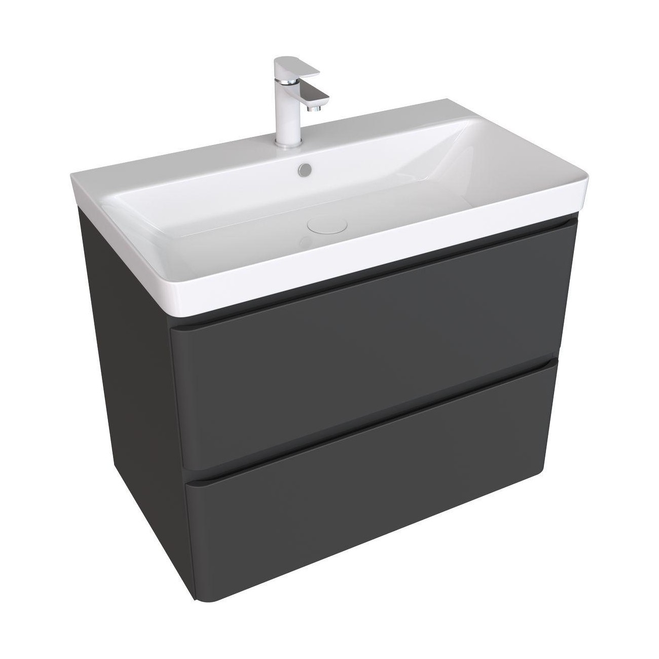 

Тумба под раковину Aquanet Эмбер 80 черный матовый, 00330468, Тумба под раковину Aquanet Эмбер 80 черный матовый