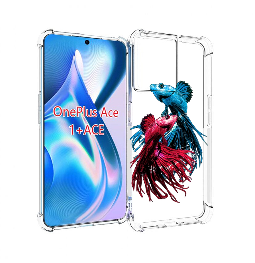 

Чехол MyPads рыбы петушки для OnePlus Ace, Прозрачный, Tocco