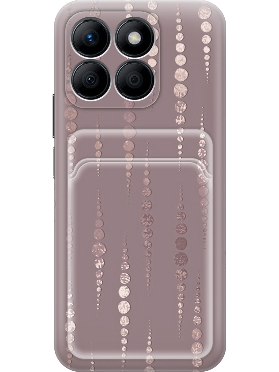 

Силиконовый чехол на Honor X8b с принтом с карманом для карты прозрачный 787348, Прозрачный;белый;розовый, 781973231