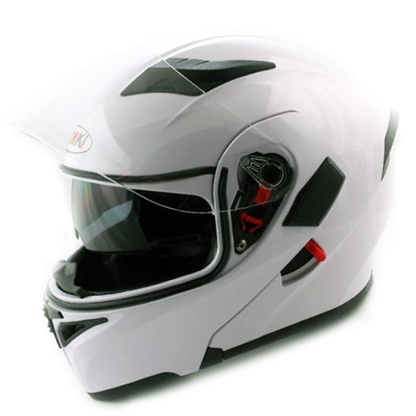 Шлем модуляр ATAKI JK902 Solid белый глянцевый, размер M