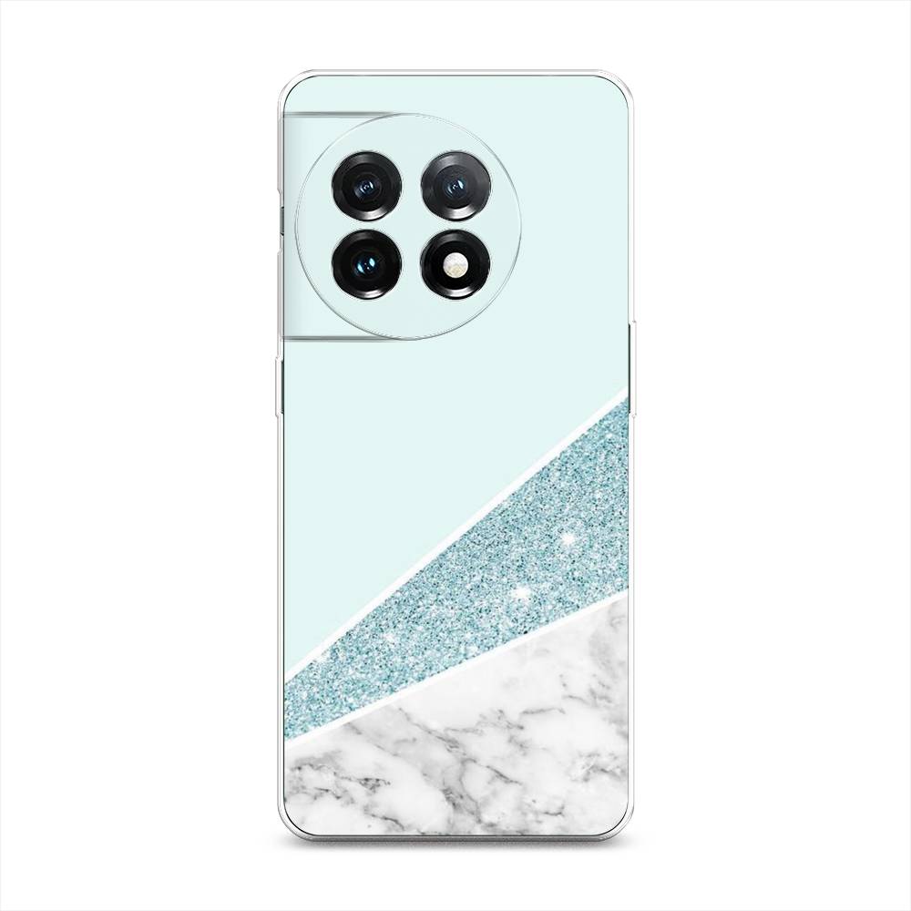 

Чехол Awog на OnePlus 11 "Мрамор с голубыми блестками", Голубой;белый, 153650-3
