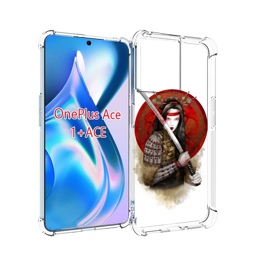 

Чехол MyPads рисованная девушка с катаной для OnePlus Ace, Прозрачный, Tocco