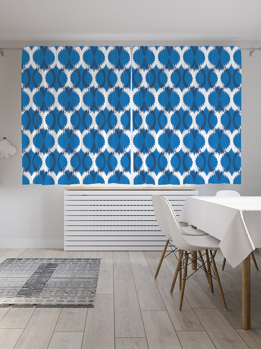 

Шторы с фотопечатью "Морозные сферы" из сатена, 290х180 см