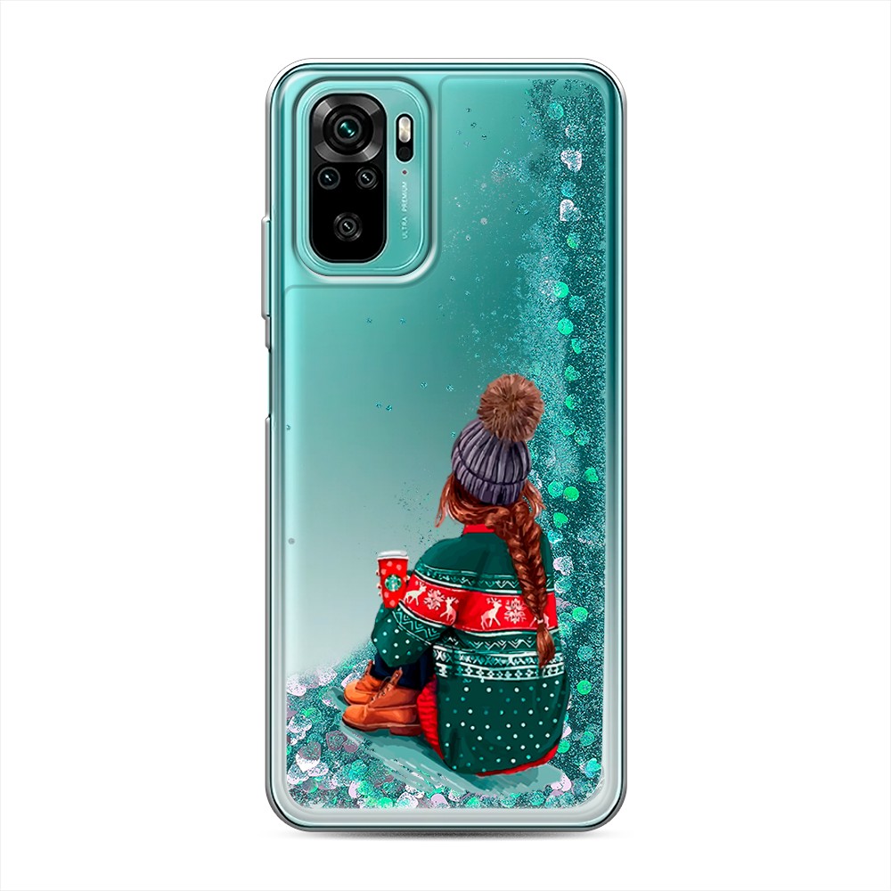 

Жидкий чехол с блестками "Winter dreams" на Xiaomi Redmi Note 10S