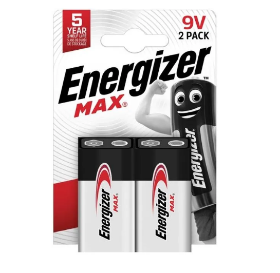 

Батарейки крона ENERGIZER MAX 6LR61 9V, 2 шт, Крона Energizer Max