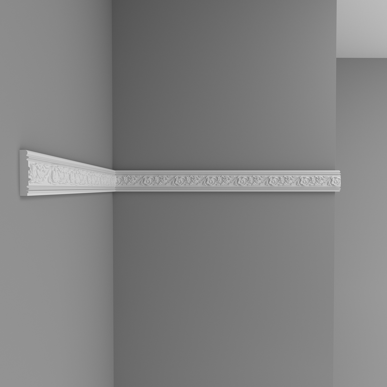 

Молдинг c рисунком Decomaster D156A 5штук под покраску, 50*11*2000мм, негибкий, Белый, 5D156A