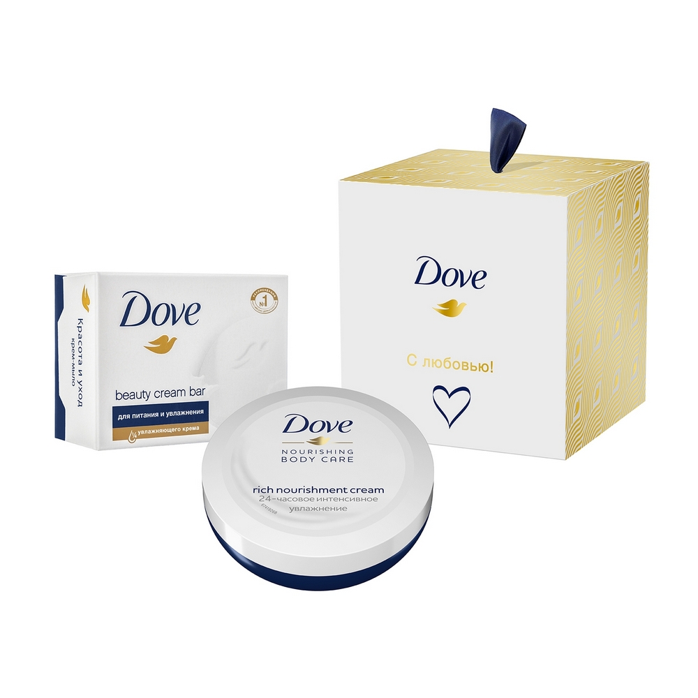 Подарочный набор Dove Коллекция с любовью для вас: крем 75мл  + крем-мыло, 100 г