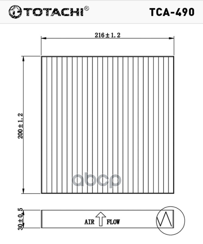 TOTACHI TCA-490 TOTACHI Фильтр TCA-490 7803A004 CU2141 1шт