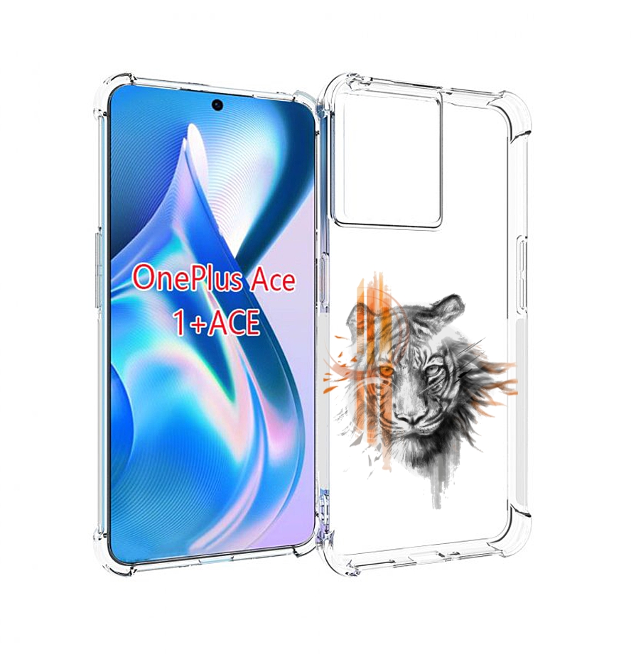 

Чехол MyPads огненный тигр для OnePlus Ace, Прозрачный, Tocco