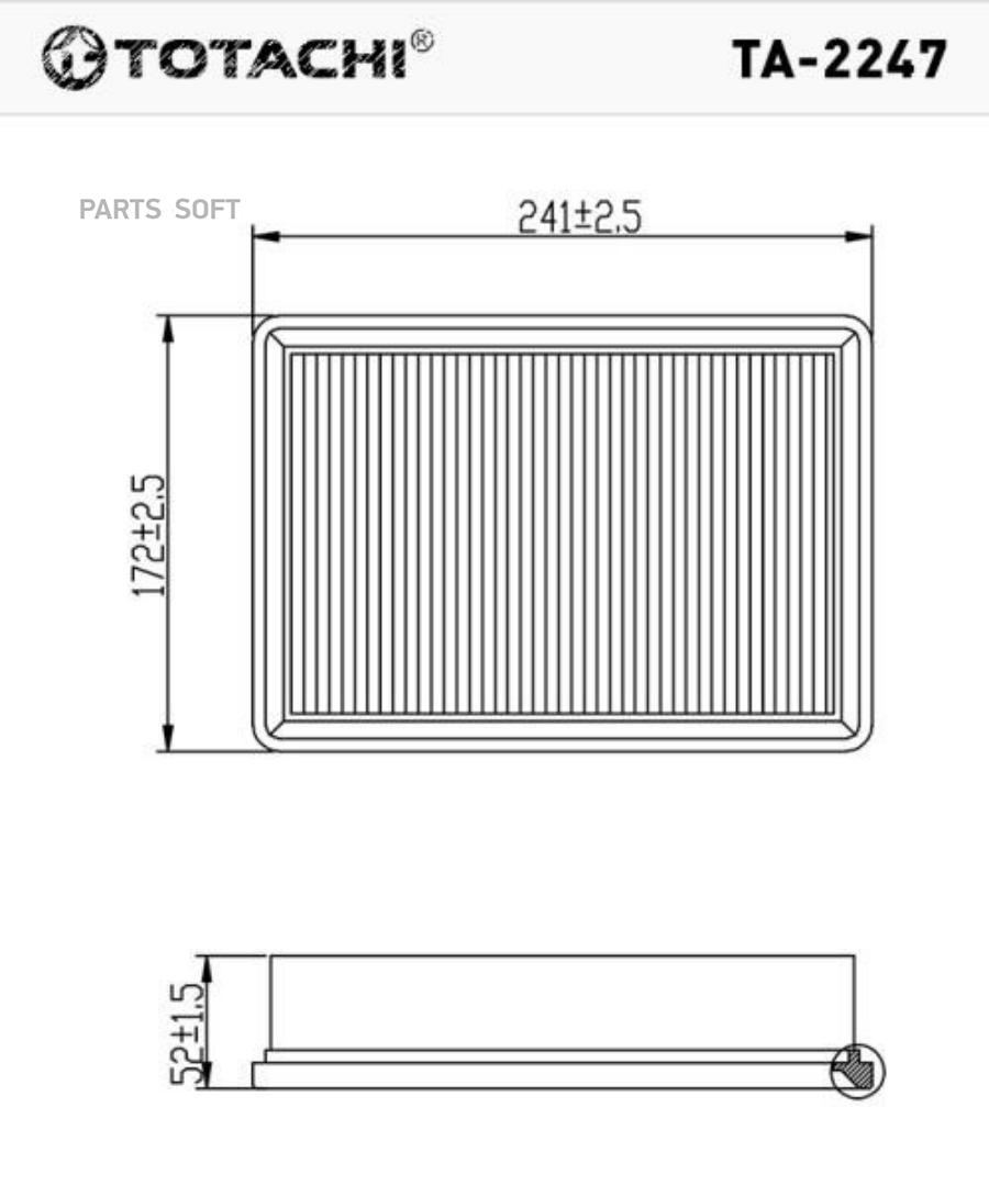 Фильтр воздушный TOTACHI TA-2247