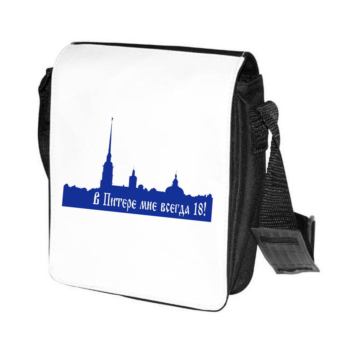 

Сумка унисекс CoolPodarok CN013525 черно-белый, Черный;белый, CN013525