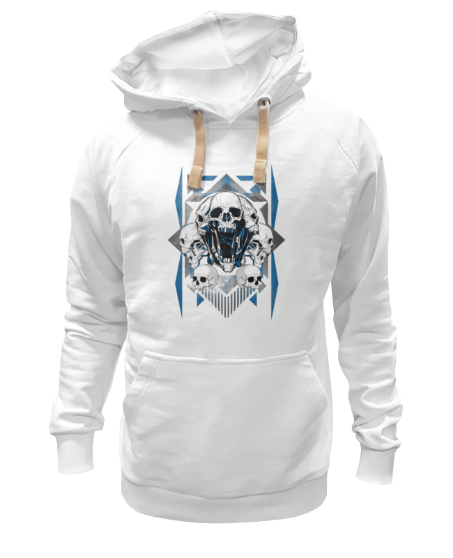 

Худи унисекс Printio Черепушки белое 2XL, Белый, Черепушки
