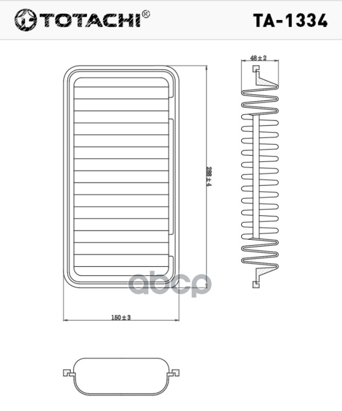 TOTACHI TA-1334 TOTACHI Фильтр TA-1334 A-1003 17801-22020 MANN C 2620 1шт