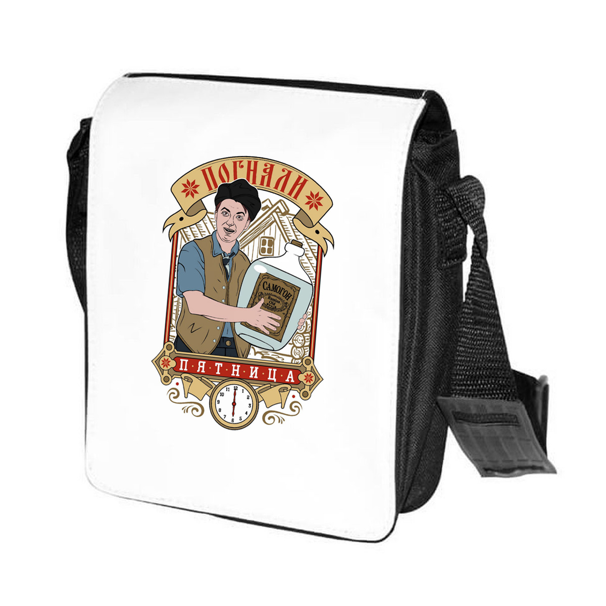 

Сумка унисекс CoolPodarok CN0114693 черно-белый, Черный;белый, CN0114693