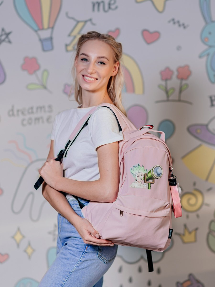 Рюкзак унисекс Plush Story Stoun розовый 37х30х13 см 1575₽