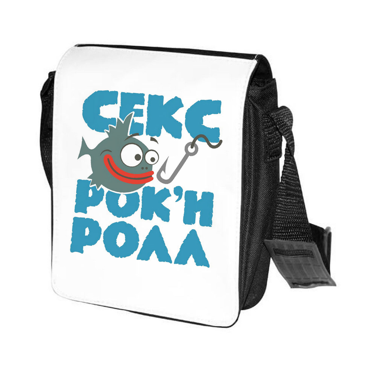 

Сумка унисекс CoolPodarok CN0114474 черно-белый, Черный;белый, CN0114474
