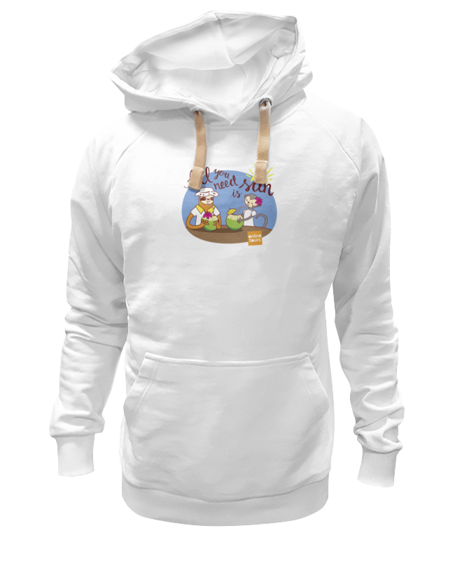 

Худи унисекс Printio All you need is sun белое 2XL, Белый, All you need is sun