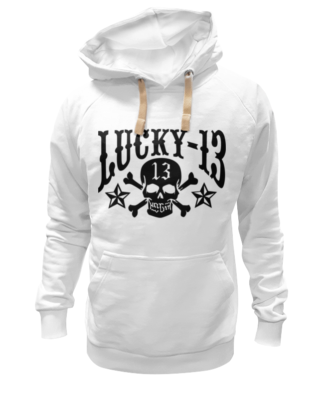 Толстовка унисекс Printio Lucky-13 (лаки-13) белая 2XL