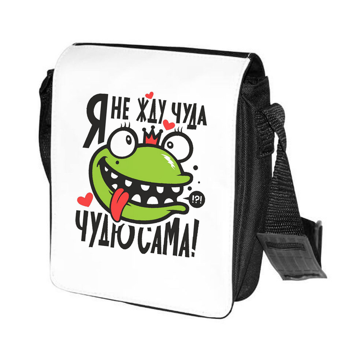 

Сумка женская CoolPodarok CN0114419 черно-белый, Черный;белый, CN0114419