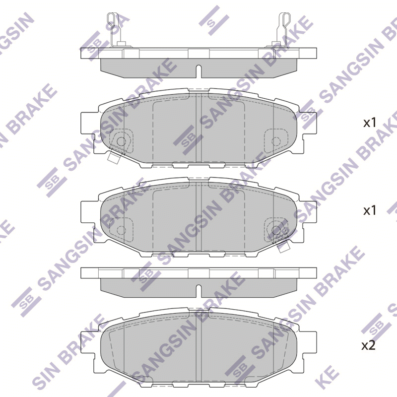 

Тормозные колодки Sangsin brake задние sp2118