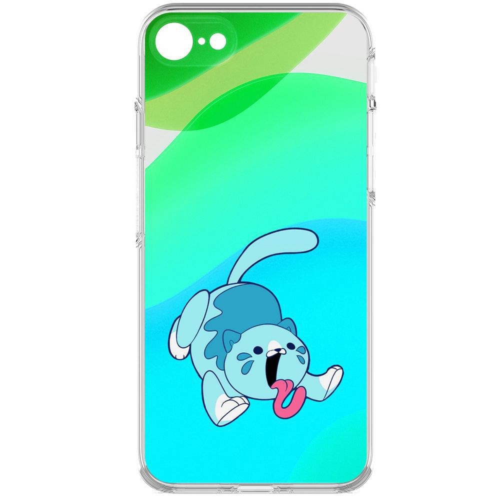 Чехол-накладка Хаги Ваги - Конфетная Кошка для iPhone 7/8/SE 2020 с защитой камеры