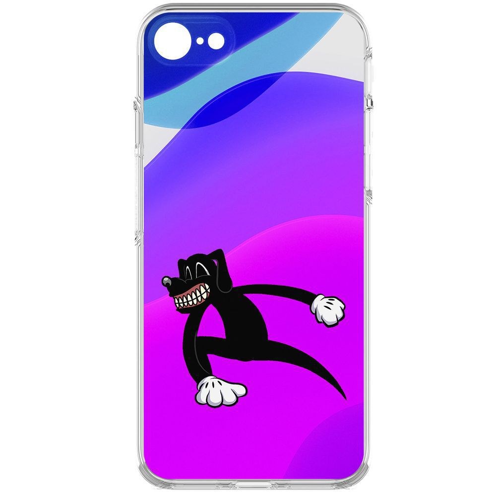 

Чехол-накладка Хаги Ваги - Картун Дог для iPhone 7/8/SE 2020 с защитой камеры, Прозрачный