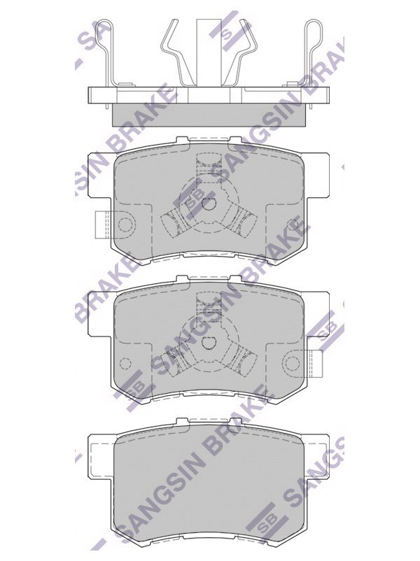 

Тормозные колодки Sangsin brake задние sp2116