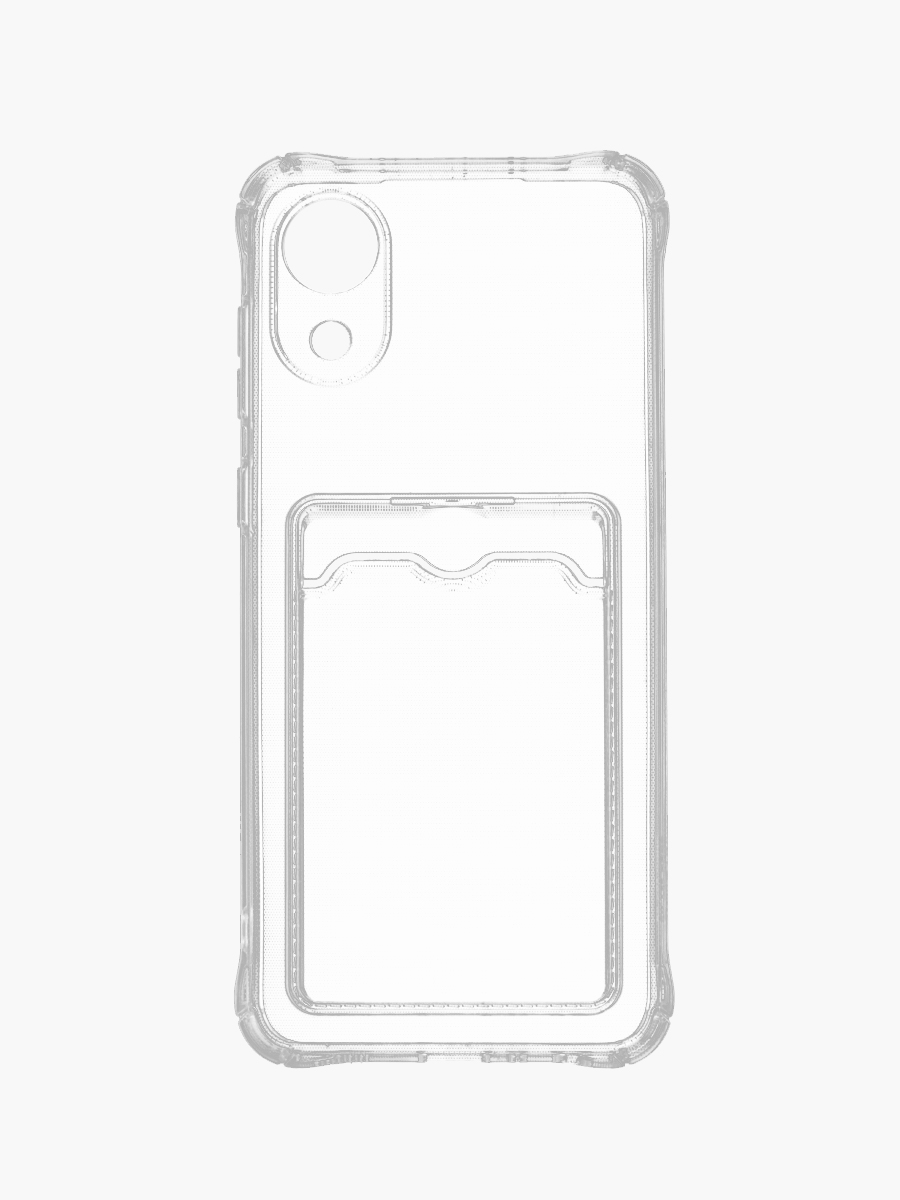 фото Чехол для samsung a03 core a032 защита камеры, с карманом для карт zibelino