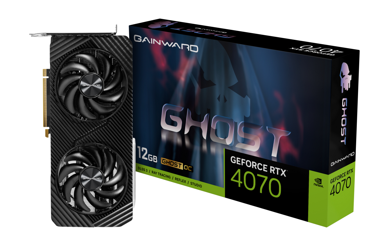 

Видеокарта Gainward GeForce RTX 4070 Ghost OC (NED4070S19K9-1047B), Черный, GeForce RTX 4070 Ghost OC