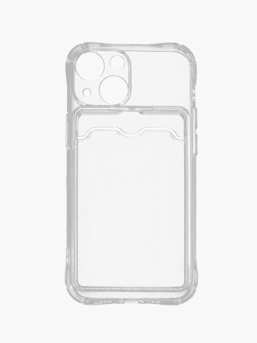 

Чехол для Apple iPhone 13 Mini защита камеры, с карманом для карт, Прозрачный, ZSCH-IPH-13-MINI