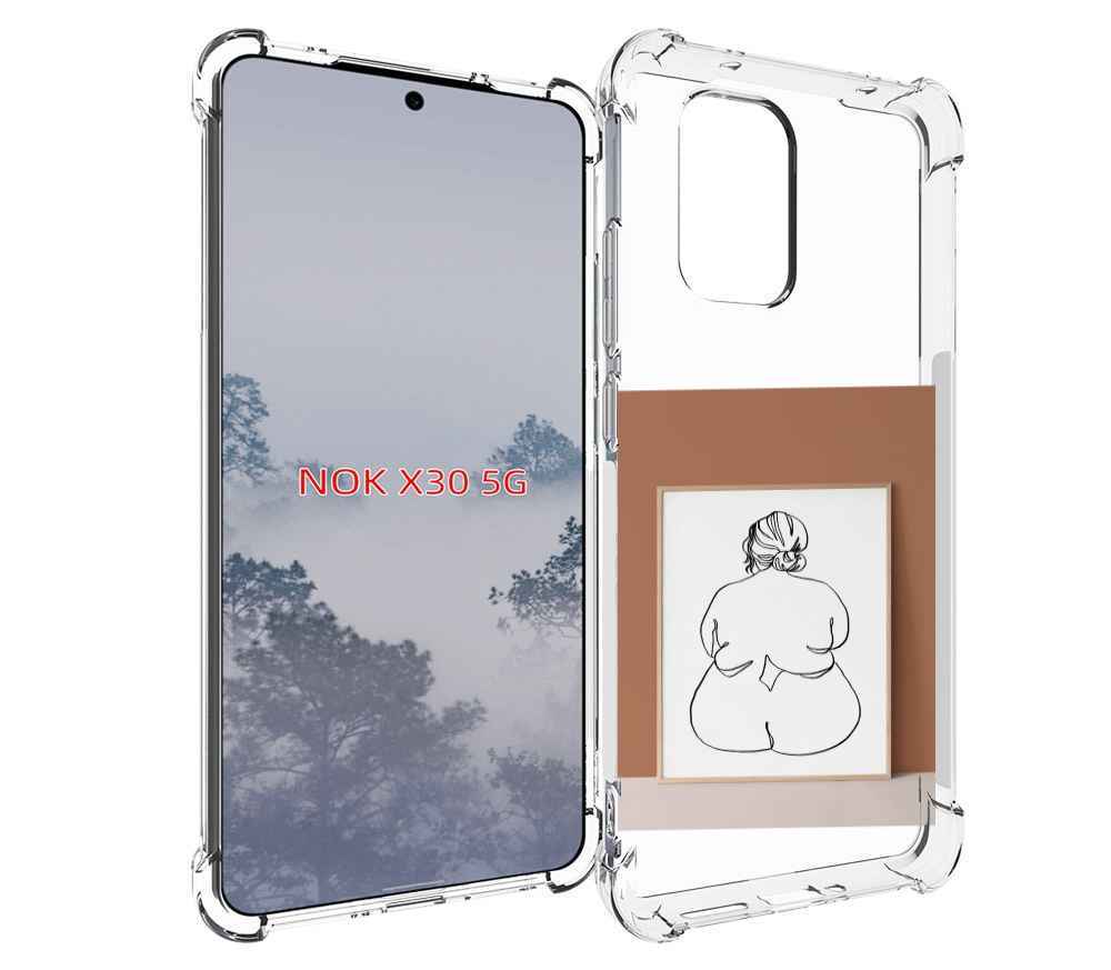 

Чехол MyPads Body Positive Female Figure Line Art женский для Nokia X30 5G, Tocco
