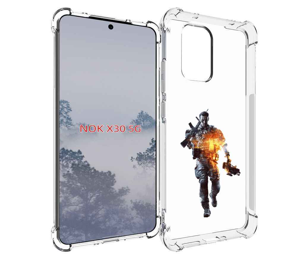 

Чехол MyPads Battlefield-4 мужской для Nokia X30 5G, Tocco