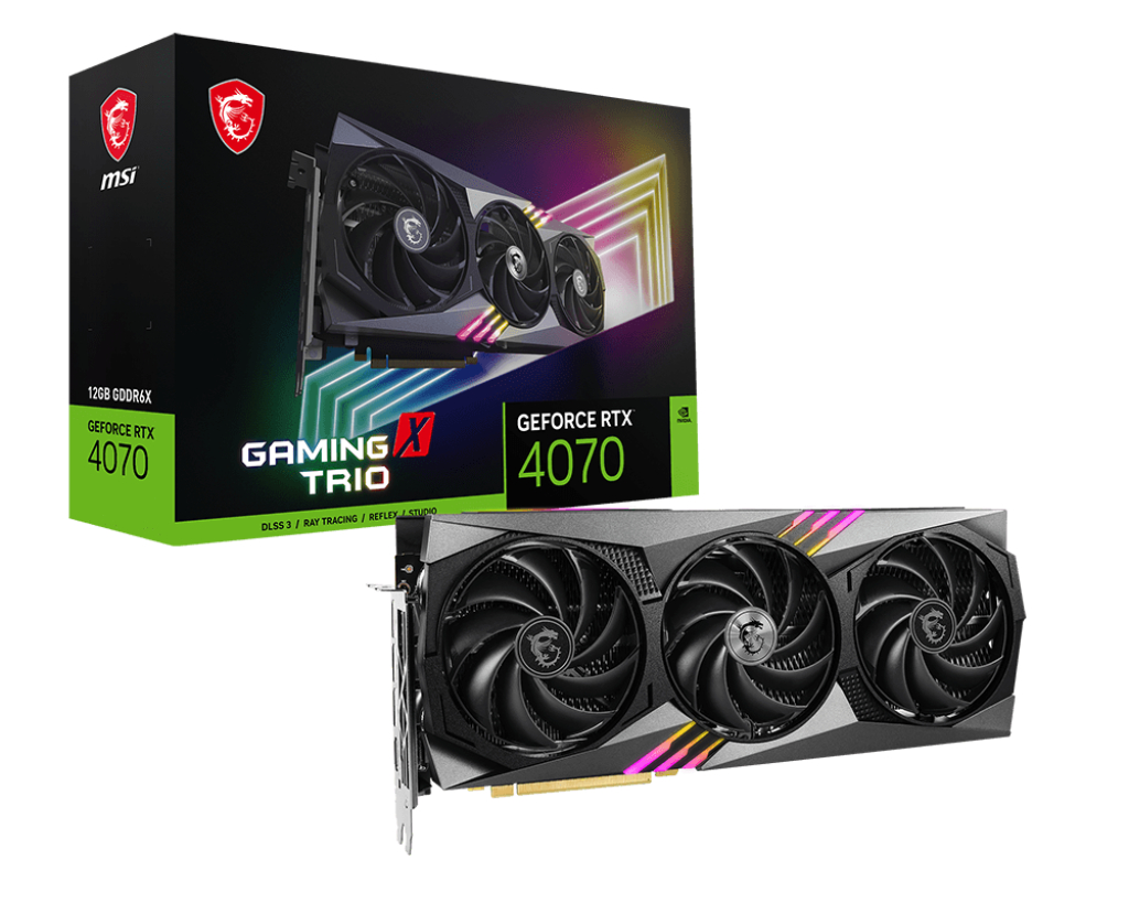 Видеокарта MSI GeForce RTX 4070 GAMING X TRIO 12G