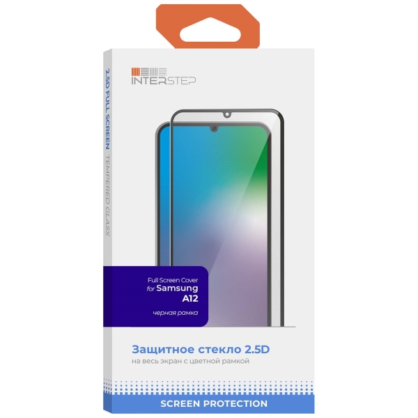 Защитное стекло InterStep Full Screen Cover для Samsung A12 IS-TG-SAM000A12-02AFB0-MVGD00