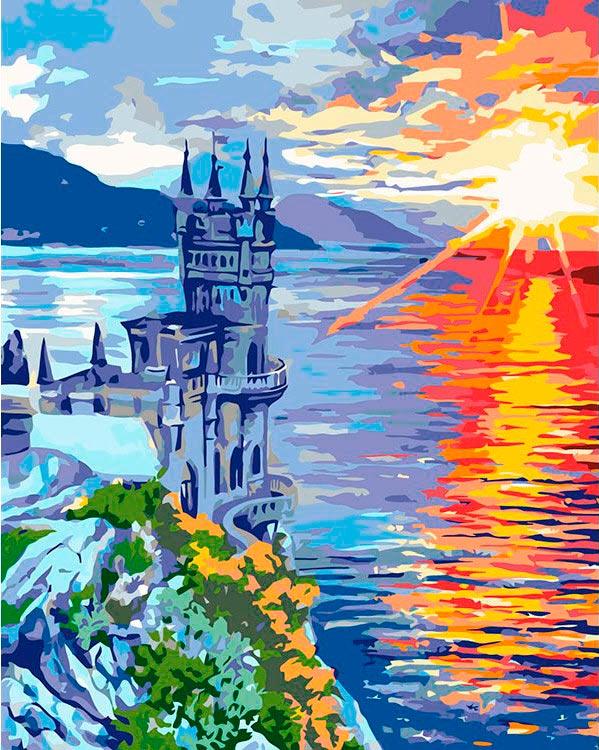 

Картина по номерам Живопись по Номерам Рассвет над Ласточкиным гнездом, 40x50, Рассвет над Ласточкиным гнездом