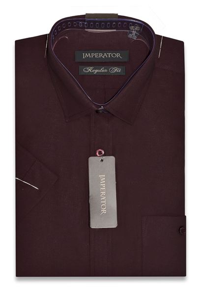 Рубашка мужская Imperator Maroon-ПК бордовая 39/176-182