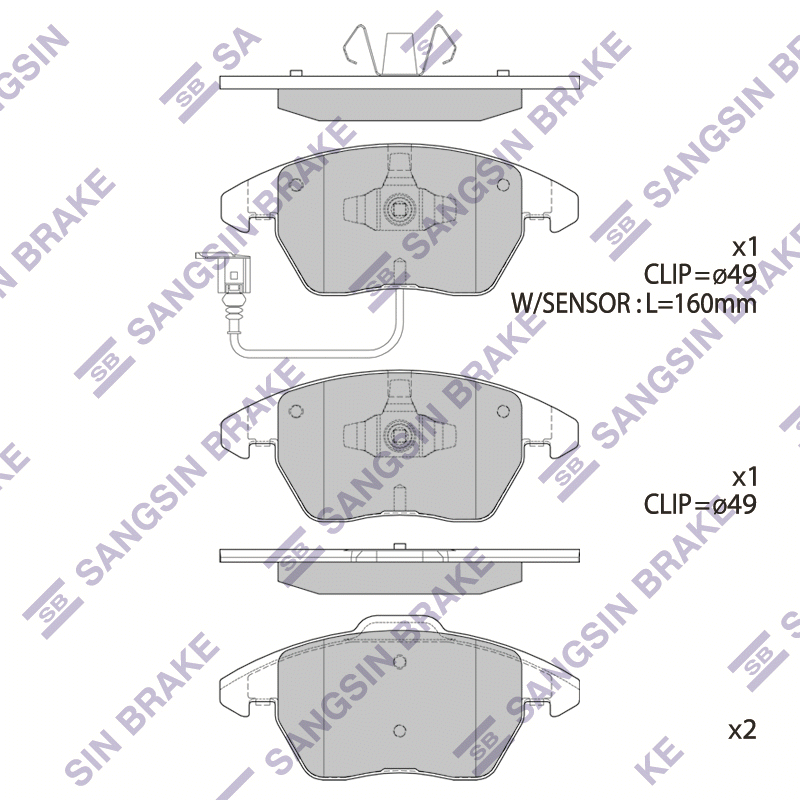 

Тормозные колодки Sangsin brake передние sp2098