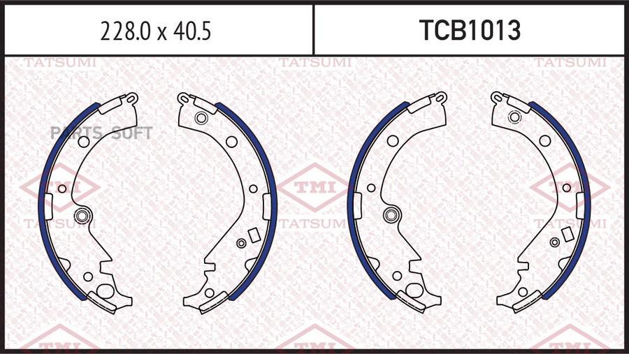 

Колодки тормозные Tatsumi барабанные tcb1013