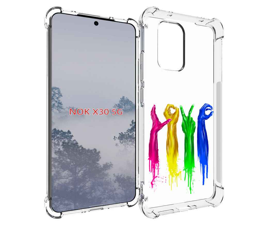 

Чехол MyPads яркие руки love для Nokia X30 5G, Tocco