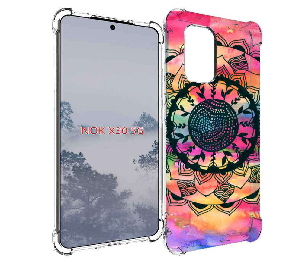 

Чехол MyPads яркая абстракция круглый цветок для Nokia X30 5G, Tocco