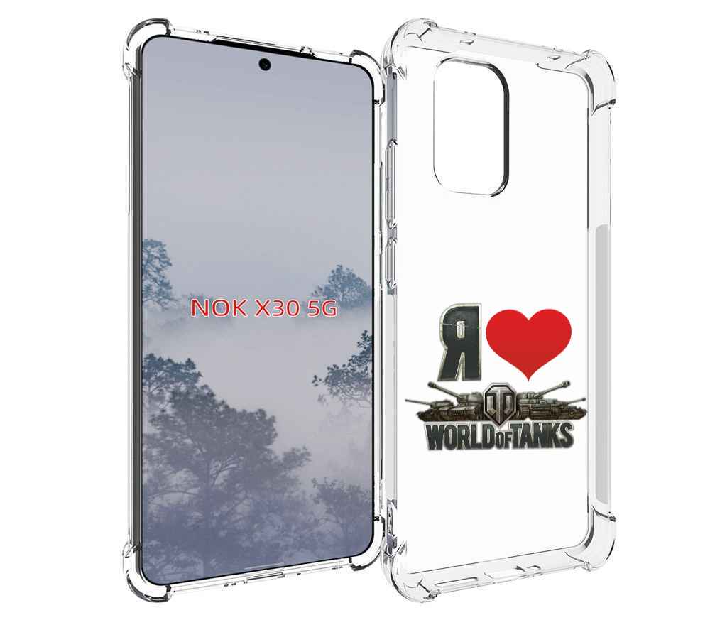 

Чехол MyPads я люблю ворлд оф танк для Nokia X30 5G, Tocco