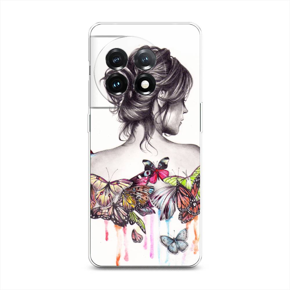 

Чехол Awog на OnePlus 11 "Девушка с бабочками", Коричневый, 153650-10
