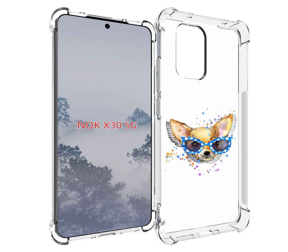 

Чехол MyPads чихуа-хуа в очках для Nokia X30 5G, Tocco
