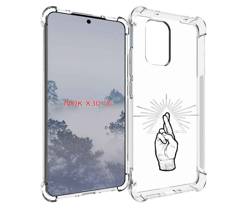 

Чехол MyPads черно белая рука для Nokia X30 5G, Tocco