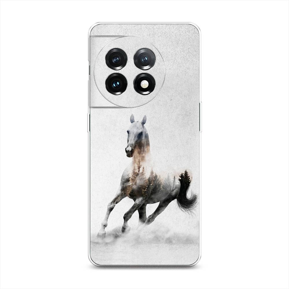 

Чехол Awog на OnePlus 11 "Лошадь лес", Серый;черный, 153650-2