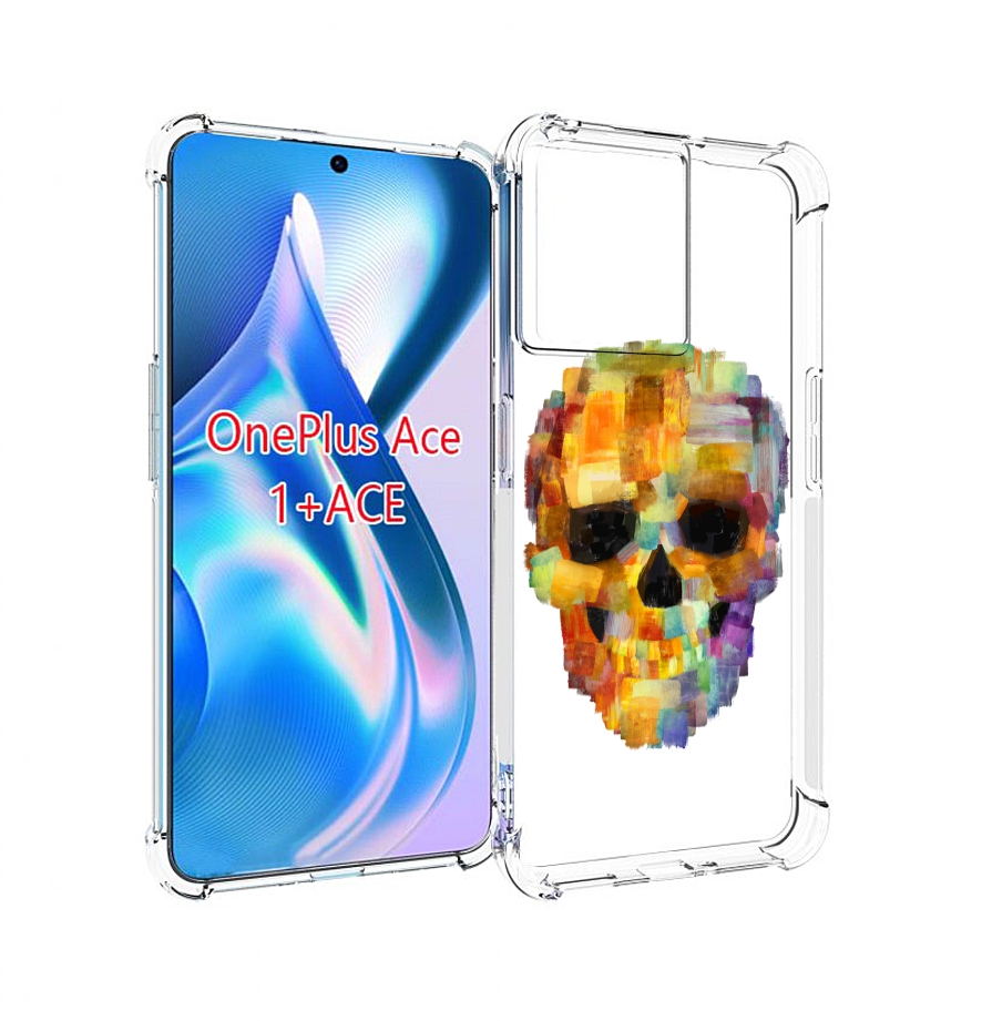 

Чехол MyPads нарисованный череп для OnePlus Ace, Прозрачный, Tocco
