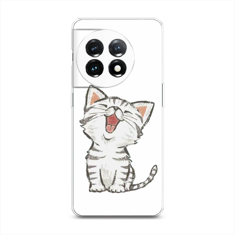 

Чехол Awog на OnePlus 11 "Котенок рисованный", Серый;белый, 153650-1