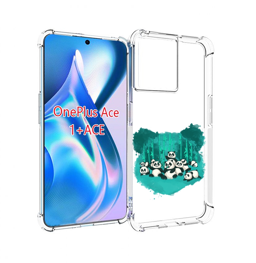 

Чехол MyPads нарисованные панды для OnePlus Ace, Прозрачный, Tocco